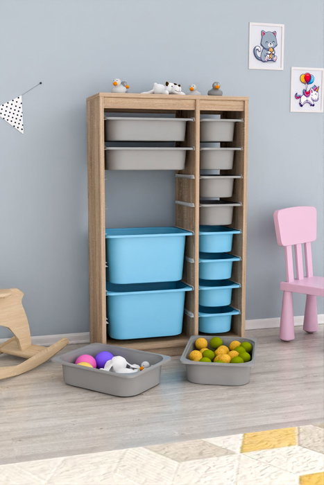 Hanah Home Montana Xs 2D4N8U - Gris Sonomo y Azul